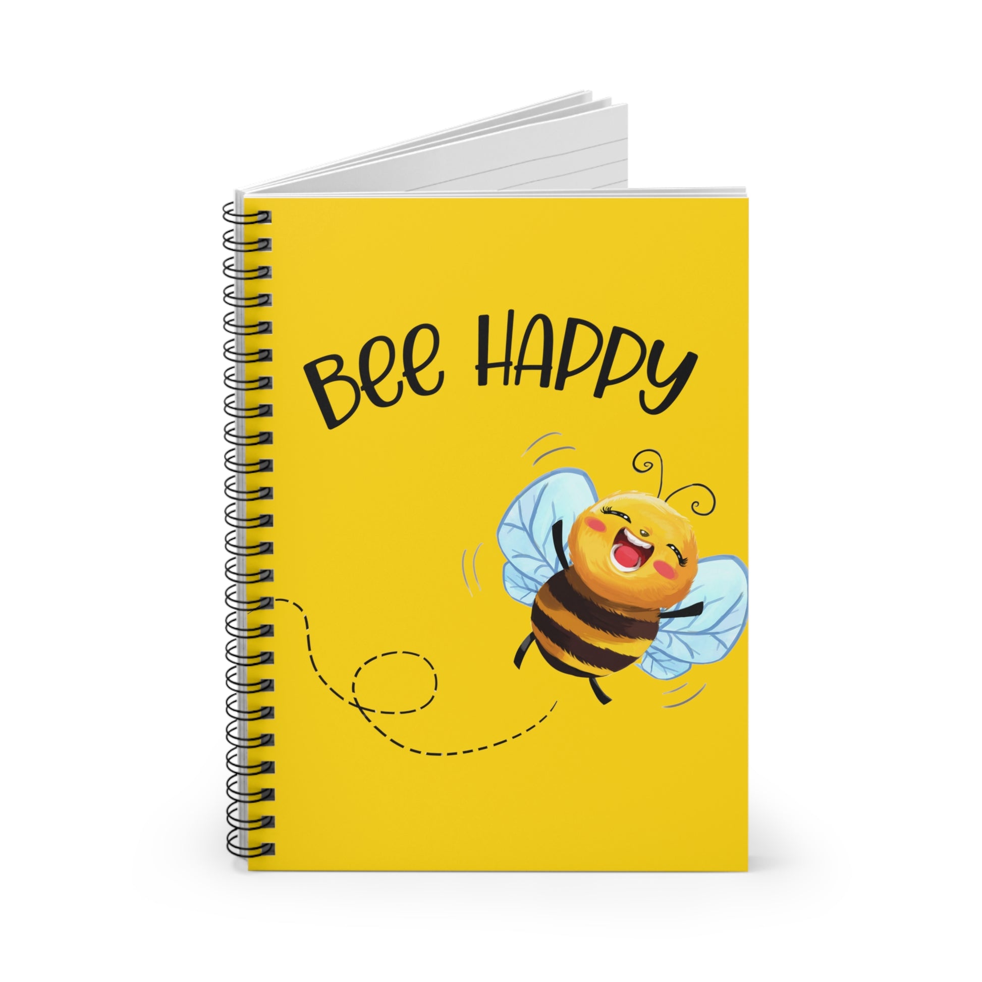 Bee Happy Spiral Notebook - Ruled Line