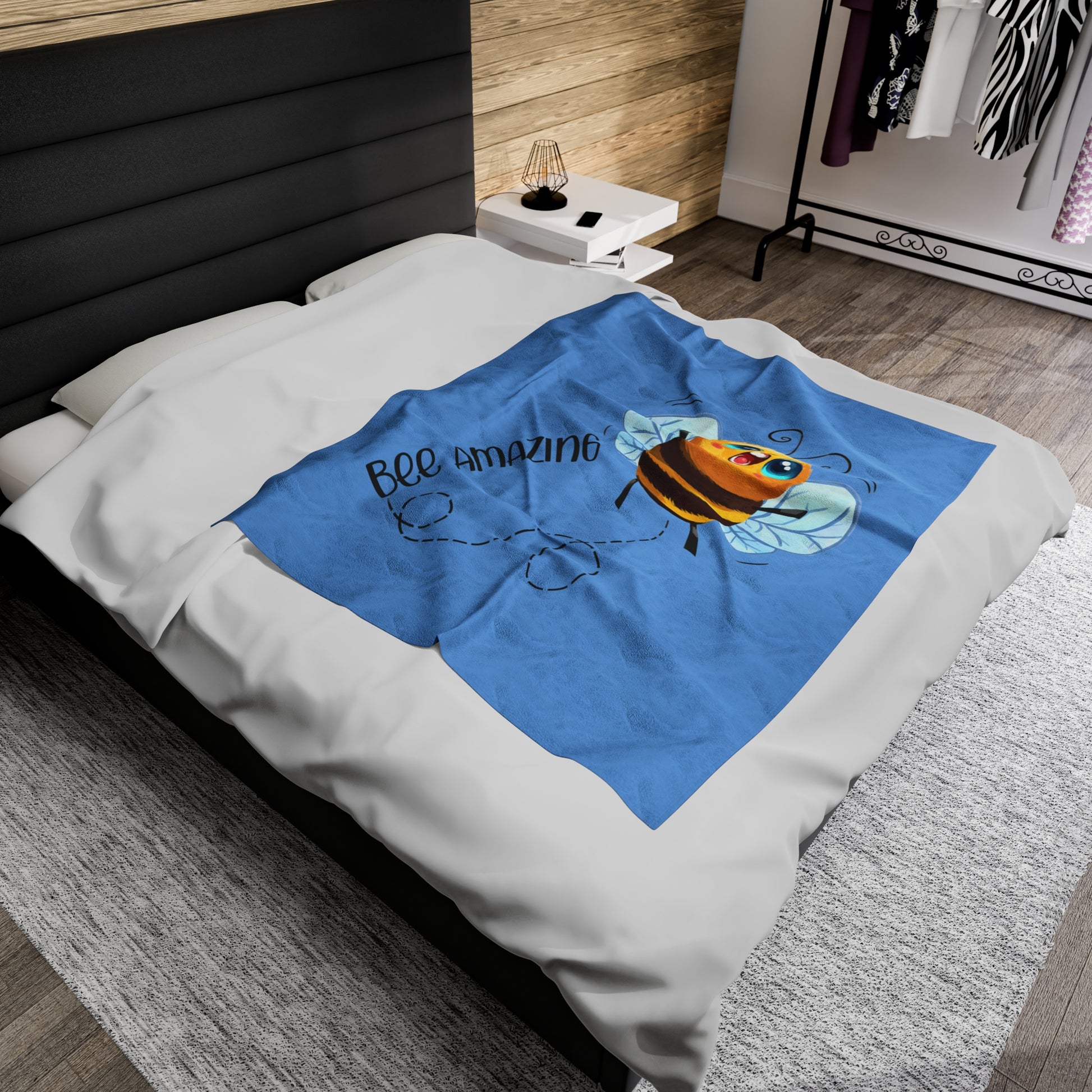 Bee Amazing Velveteen Plush Blanket