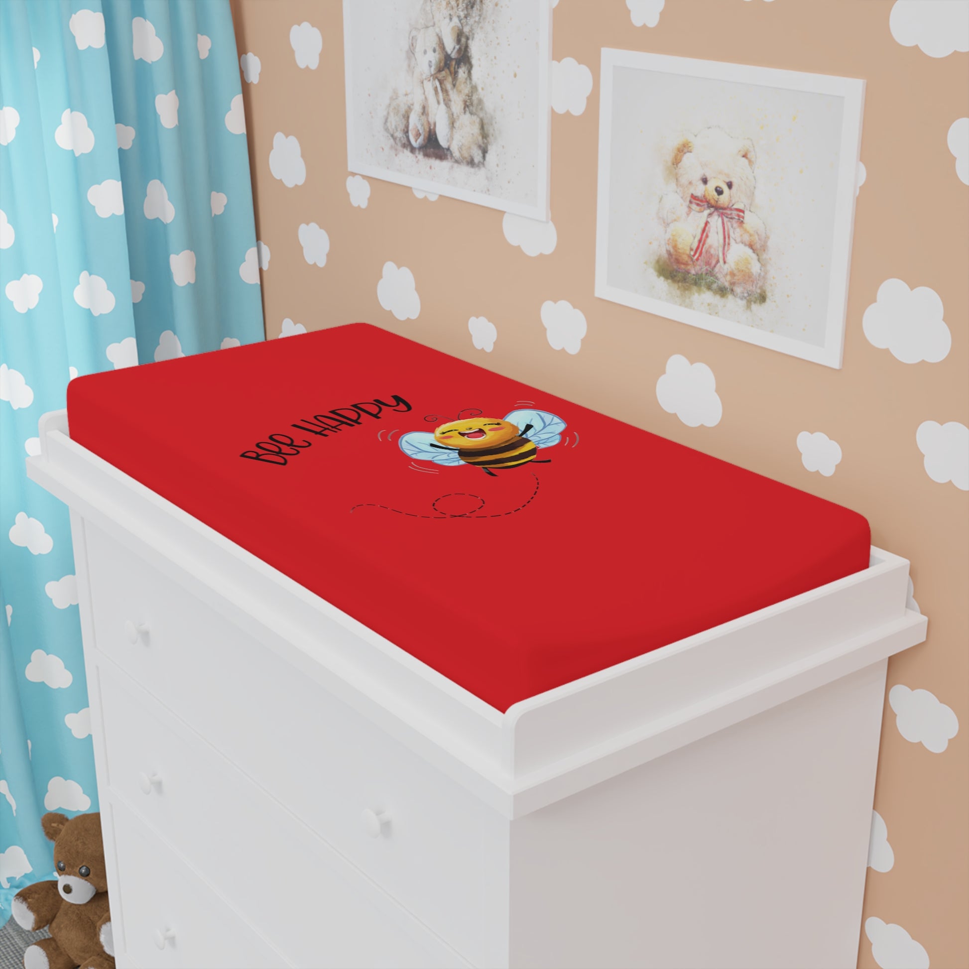 Bee Happy Baby Changing Pad Cover