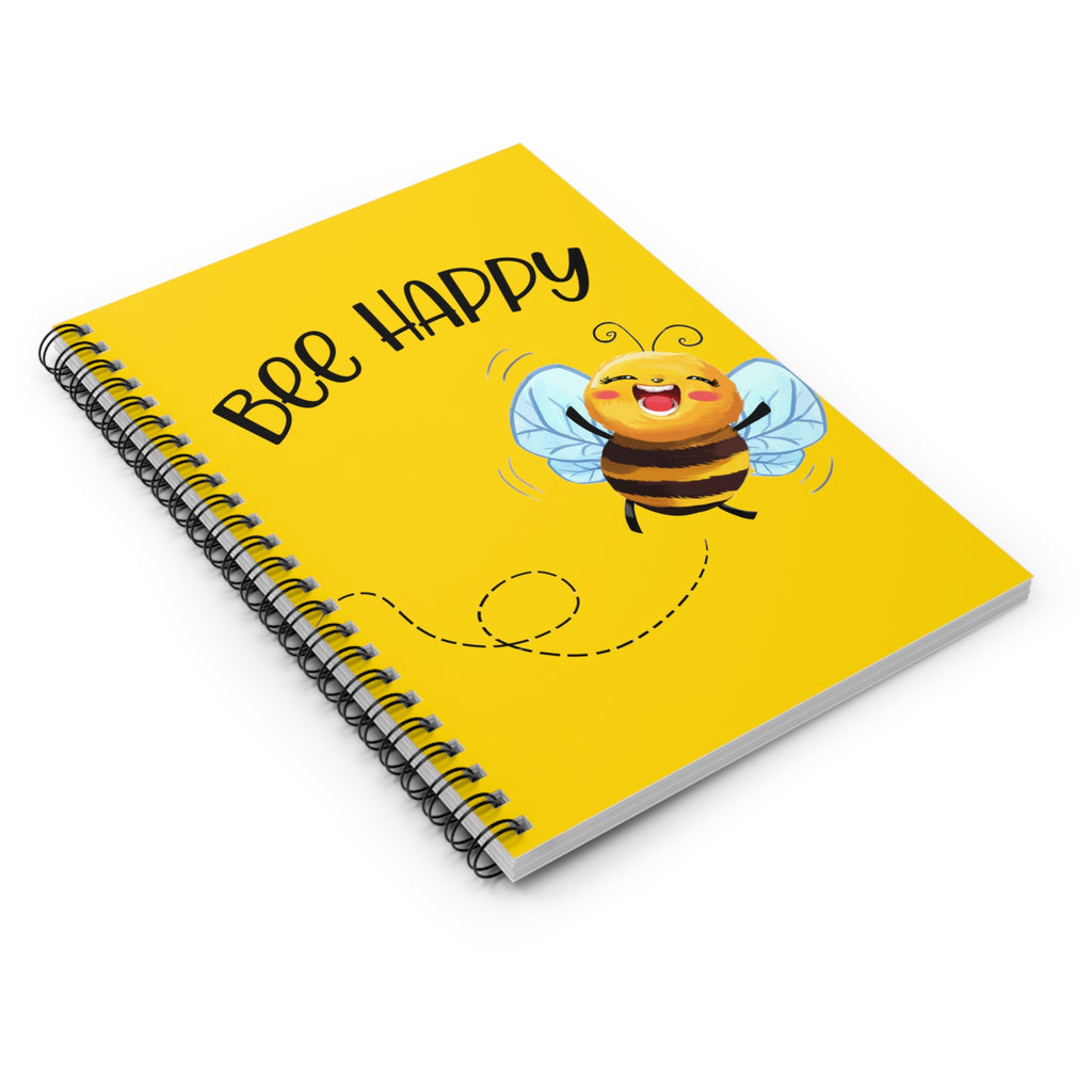 Bee Happy Spiral Notebook - Ruled Line