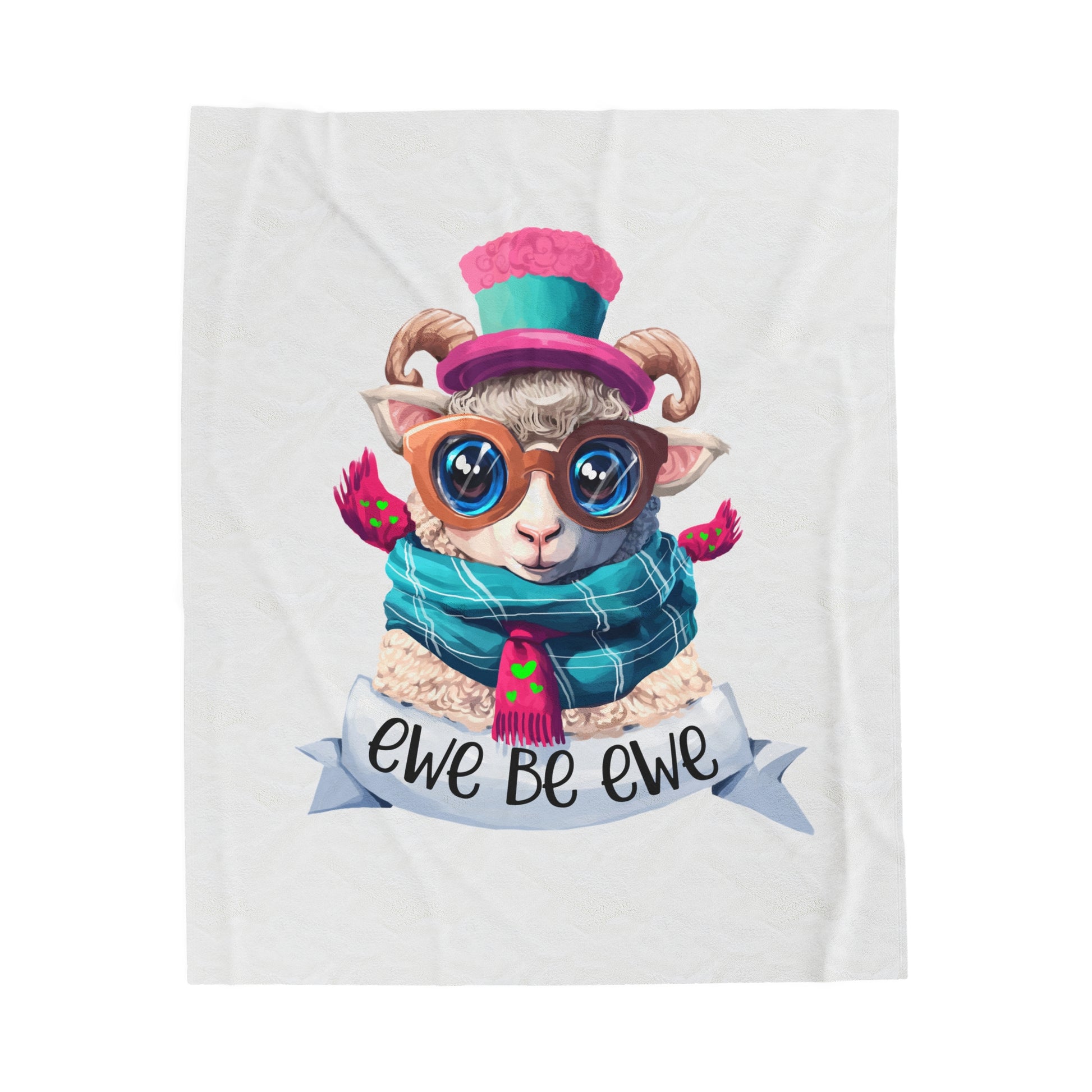 Ewe Be Ewe Velveteen Plush Blanket