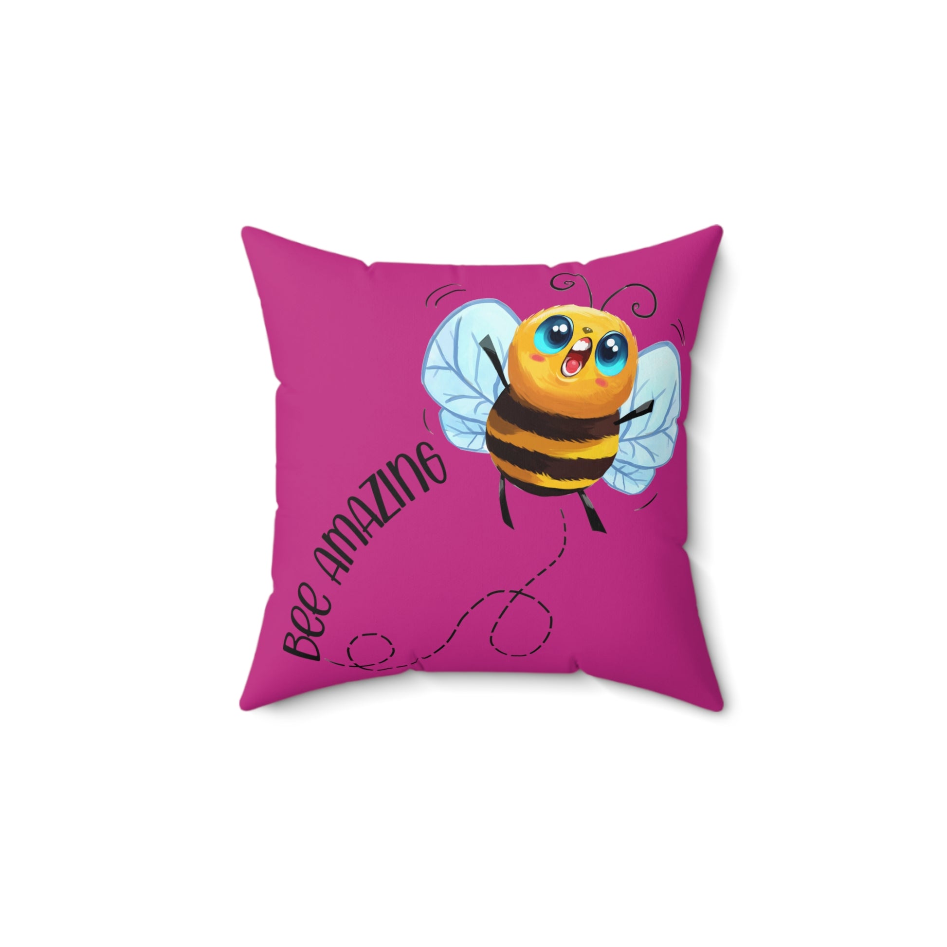 Bee Amazing Spun Polyester Square Pillow